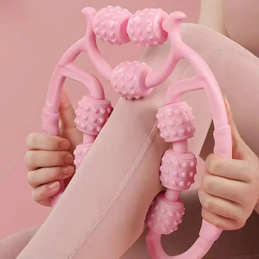 💆‍♂️✨ 9-Wheel U-Shape Massage Roller ✨💆‍♀️